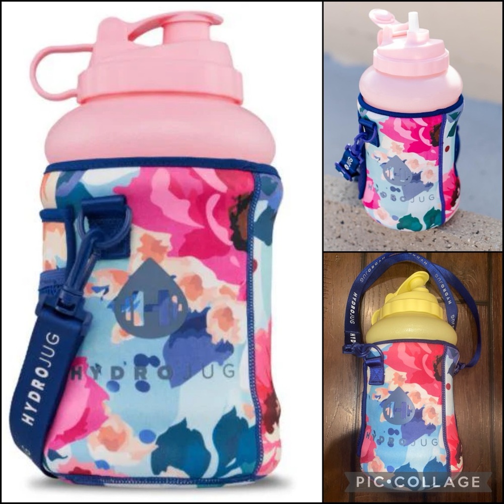 HydroJug Floral Neoprene Sleeve & Yellow Bottle V1 Pro